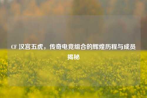 CF 汉宫五虎，传奇电竞组合的辉煌历程与成员揭秘