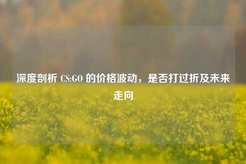 深度剖析 CS:GO 的价格波动，是否打过折及未来走向