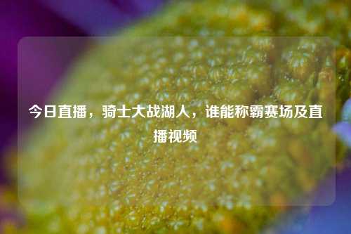今日直播，骑士大战湖人，谁能称霸赛场及直播视频