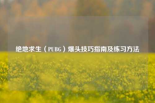 绝地求生（PUBG）爆头技巧指南及练习方法