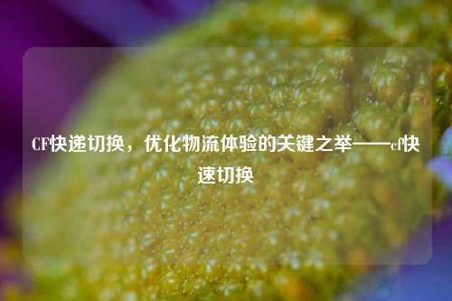 CF快递切换，优化物流体验的关键之举——cf快速切换
