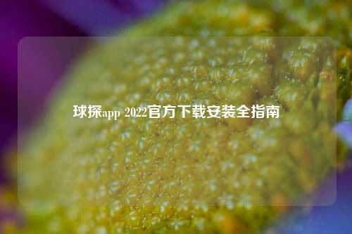 球探app 2022官方下载安装全指南