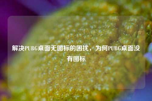 解决PUBG桌面无图标的困扰，为何PUBG桌面没有图标